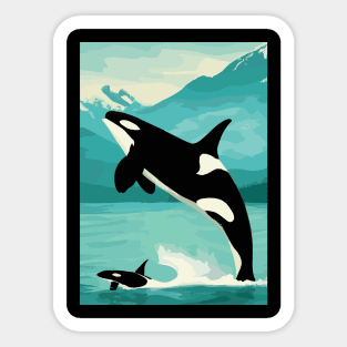 Whale Family Sticker